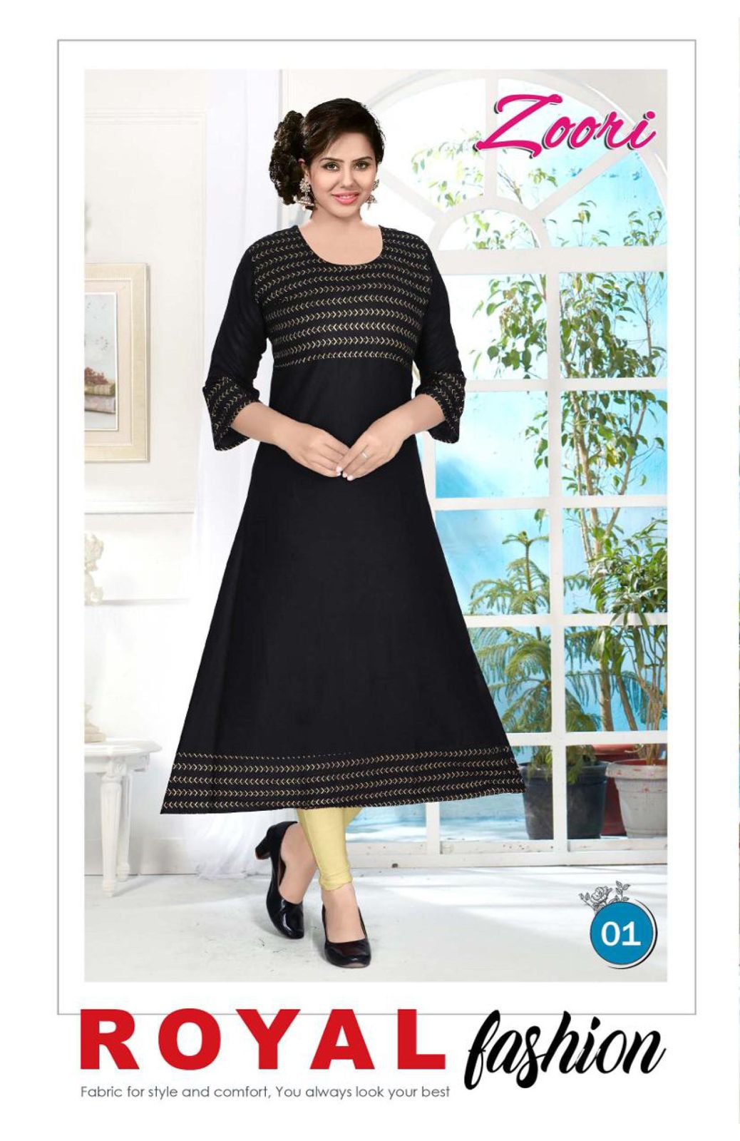 Beauty Queen Zoori 1 Rayon Ethnic Wear Printed Anarkali Kurti Collection
